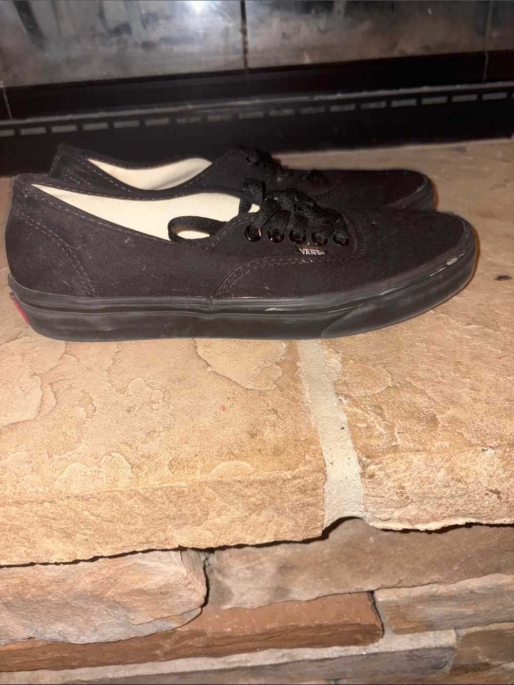 Vans Black Low-Top Canvas Sneakers